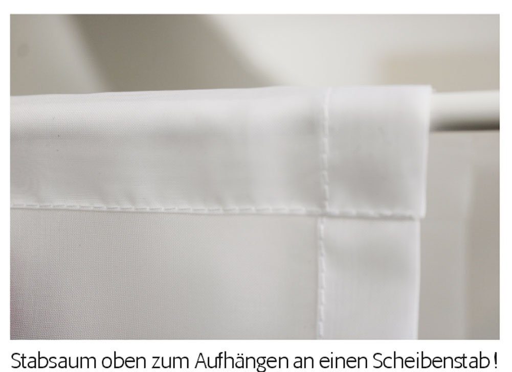 tollem Motiv gardinen-for-life - "Blütenpracht" Transparent, Scheibengardine Voile mit Cafehausgardine