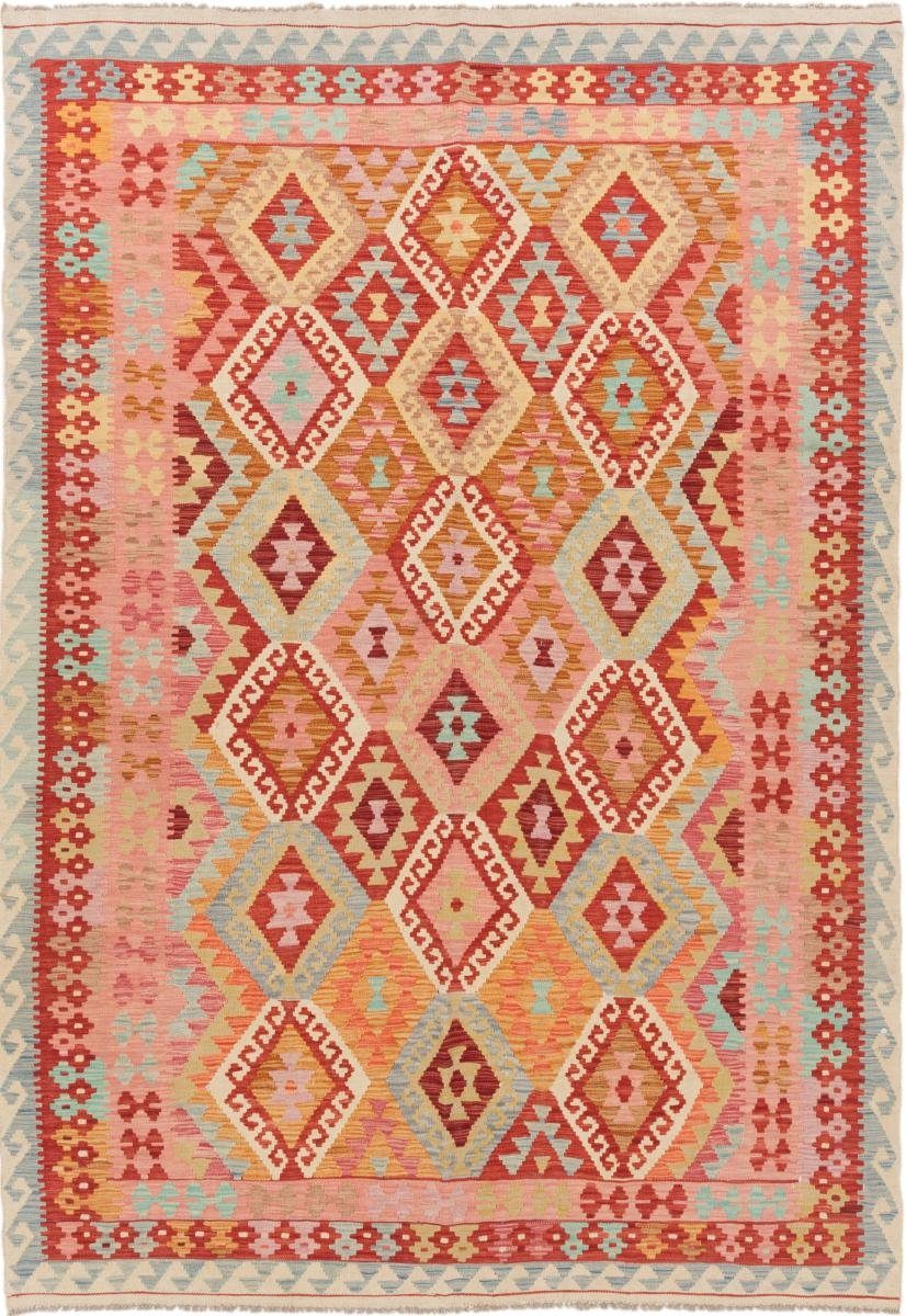 Orientteppich Kelim Afghan 208x296 Handgewebter Orientteppich, Nain Trading, rechteckig, Höhe: 3 mm