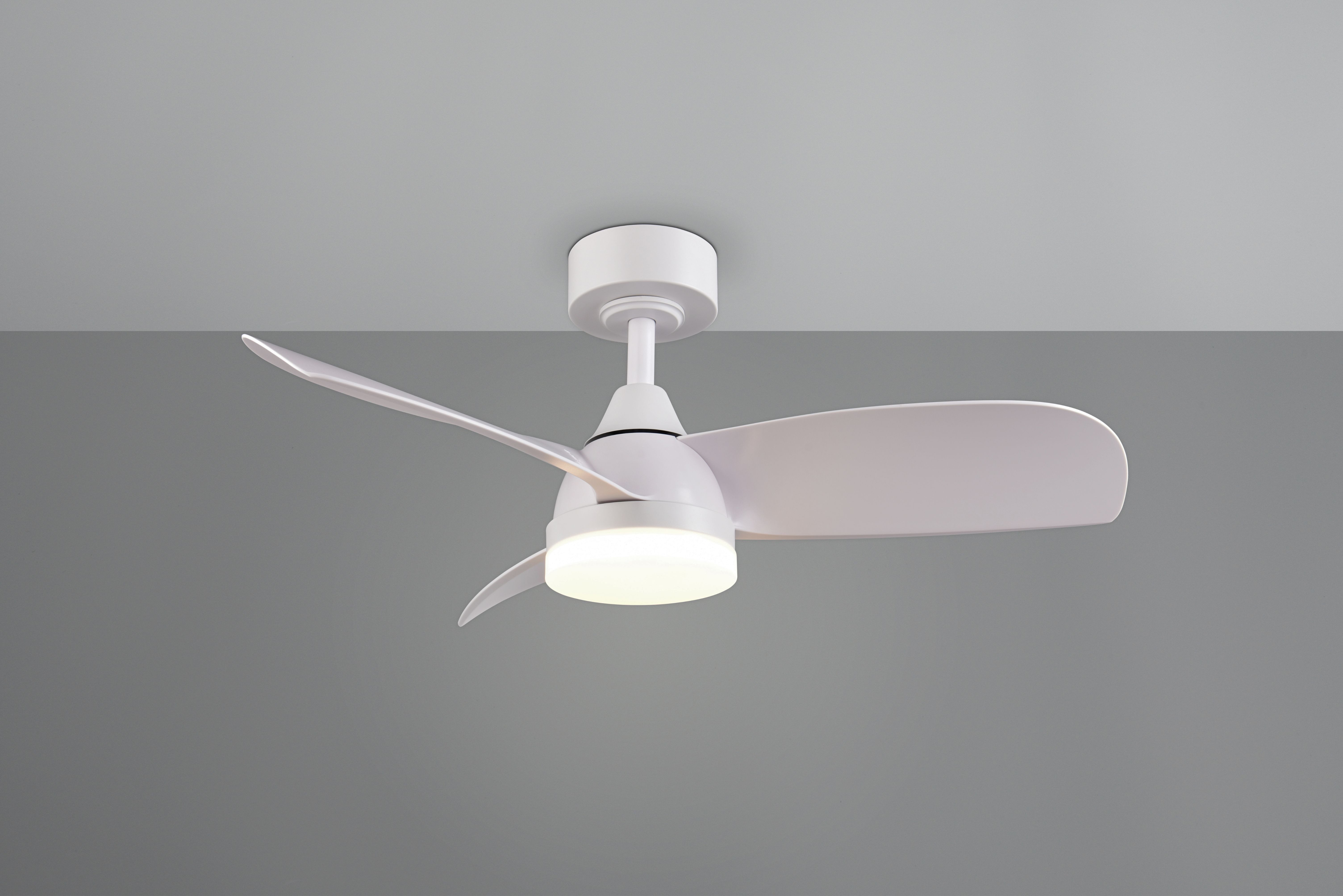 lightling LED Deckenleuchte Elsa, integrierter Ventilator, LED fest integriert, mit Fernbedienung, 6 Stufen, Dimmer, Nachtlicht