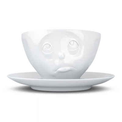 FIFTYEIGHT PRODUCTS Tasse, TV Tasse Kaffeetasse 44 Och Bitte mit Untertasse weiß