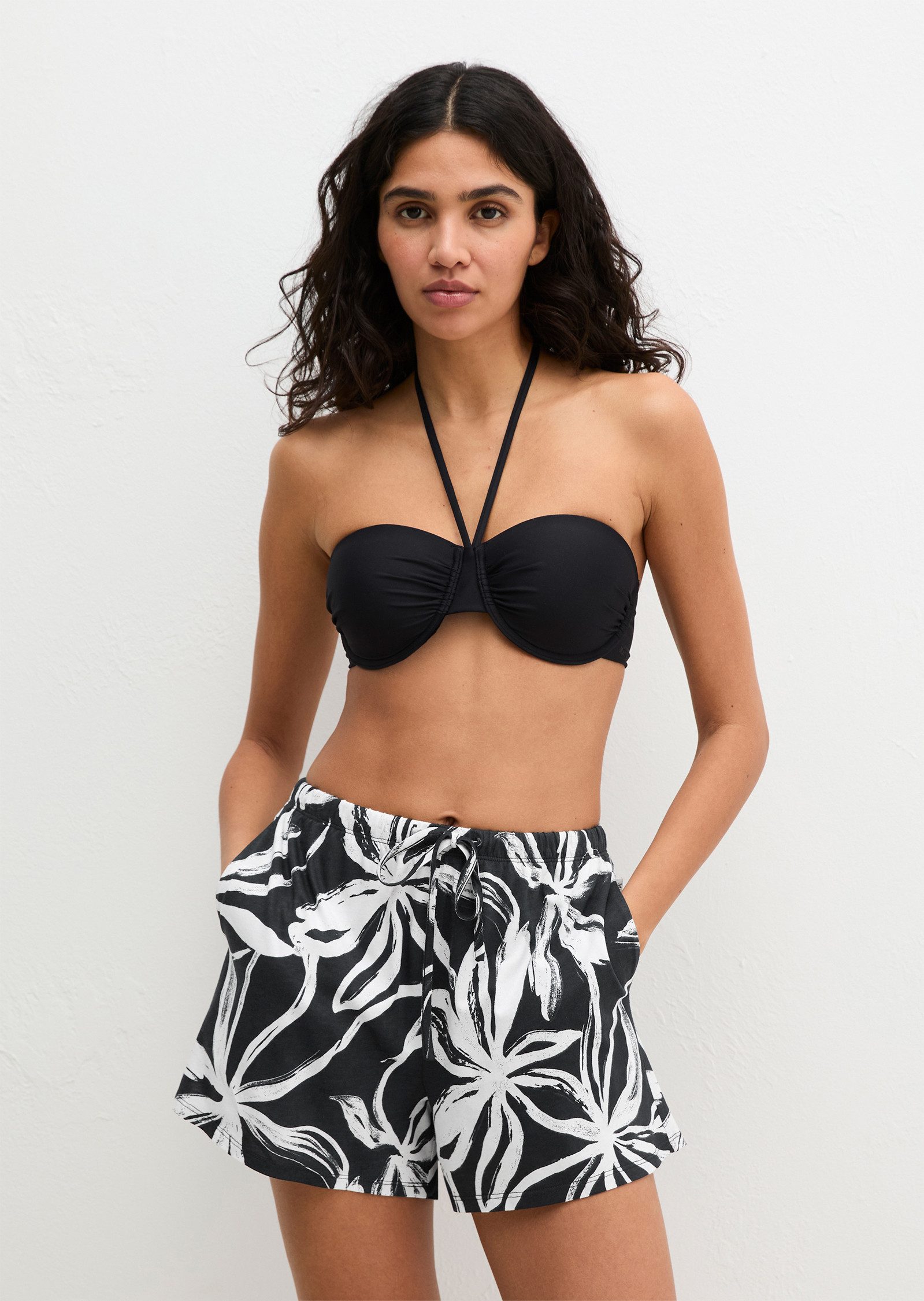 Marc O'Polo Schlafshorts Mix N Match Cotton Modal mit floralem Print, seitlichen Taschen