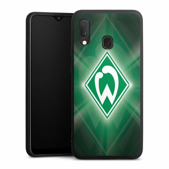 DeinDesign Handyhülle SV Werder Bremen Offizielles Lizenzprodukt Wappen Werder Bremen Laser Samsung Galaxy A20 Silikon Hülle Premium Case Handy Schutzhülle