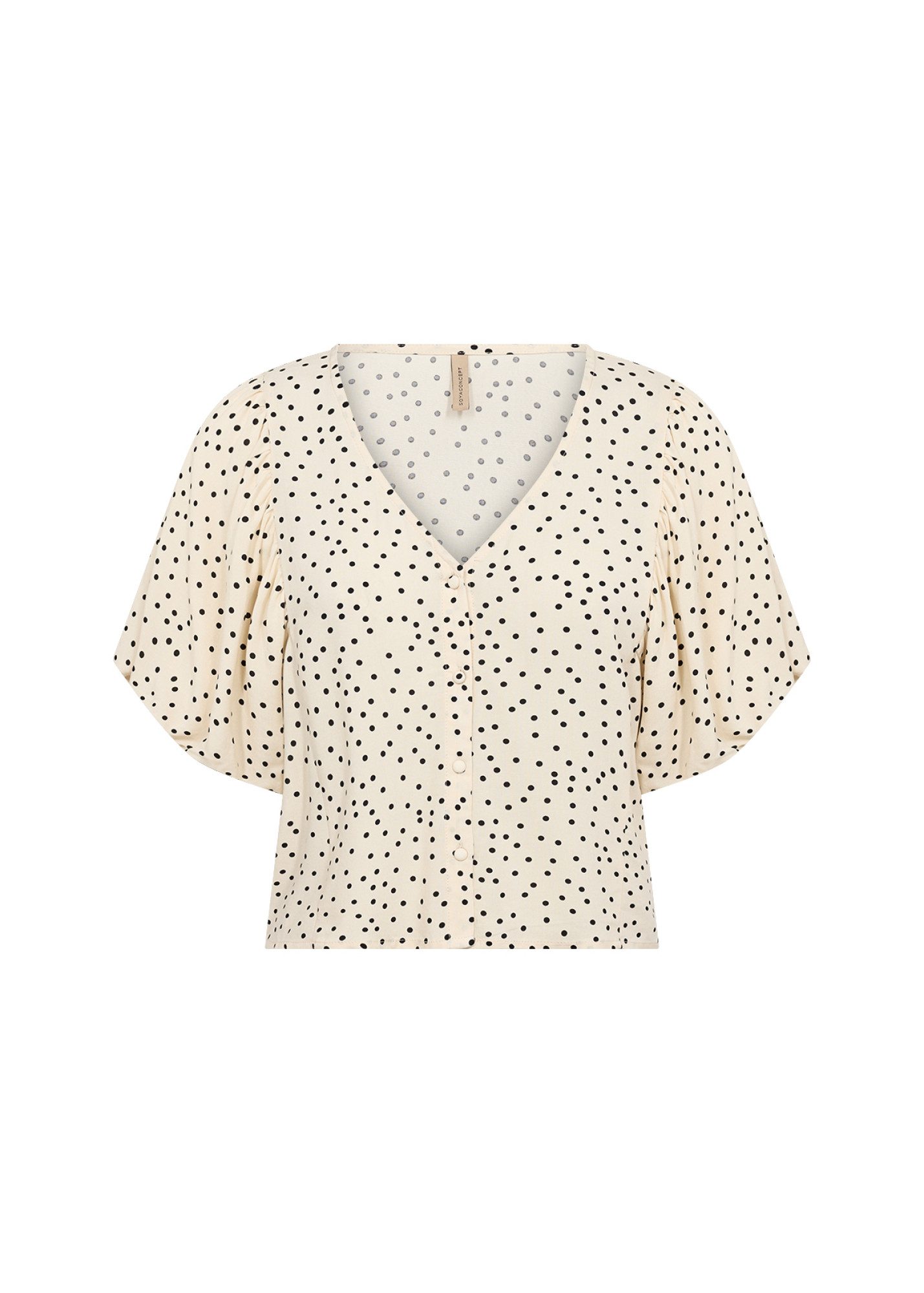 soyaconcept Langarmbluse SC-GILDA 1 - gepunktete Bluse - Bluse Damen - Viskosebluse