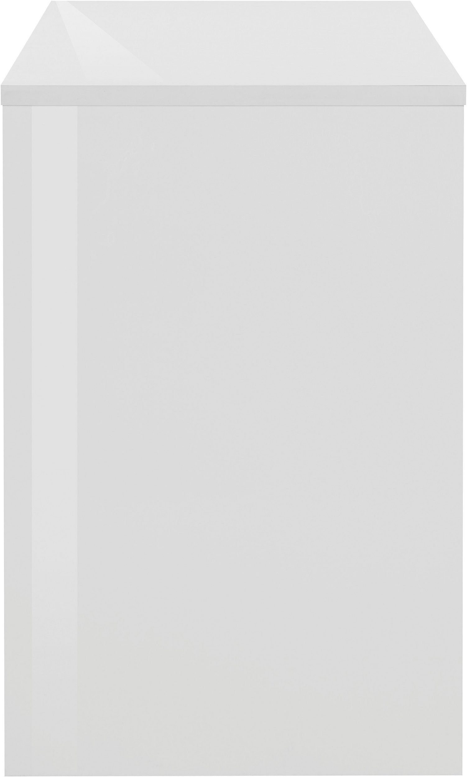 loft24 Bartisch Gavin - Hochtisch Küchentresen Bistrotisch Thekentisch Tresentisch, Tischplatte in Hochglanz, Kufengestell, Tischhöhe ca. 90 cm
