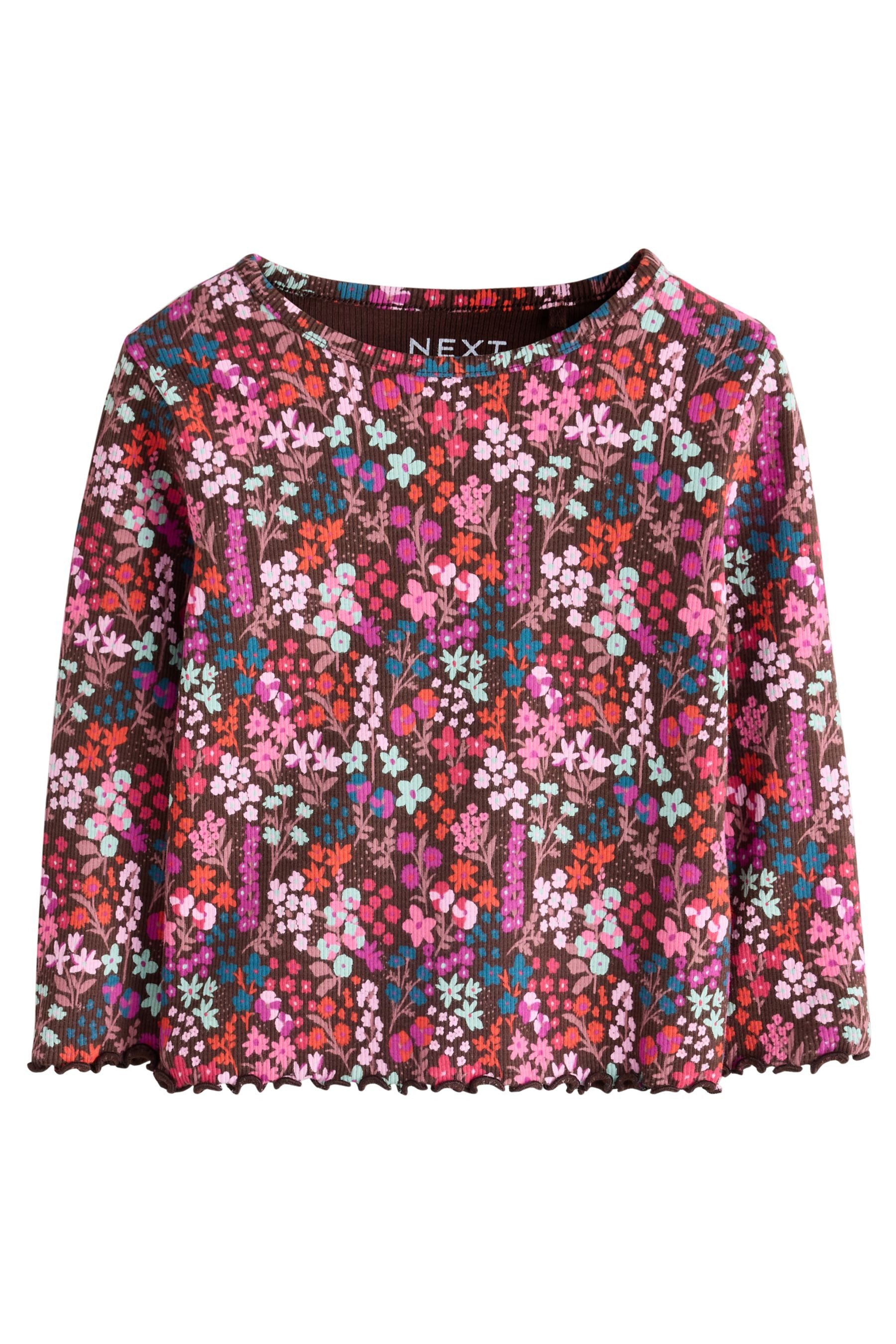Next Langarmshirt Geripptes Langarm-T-Shirt (1-tlg)