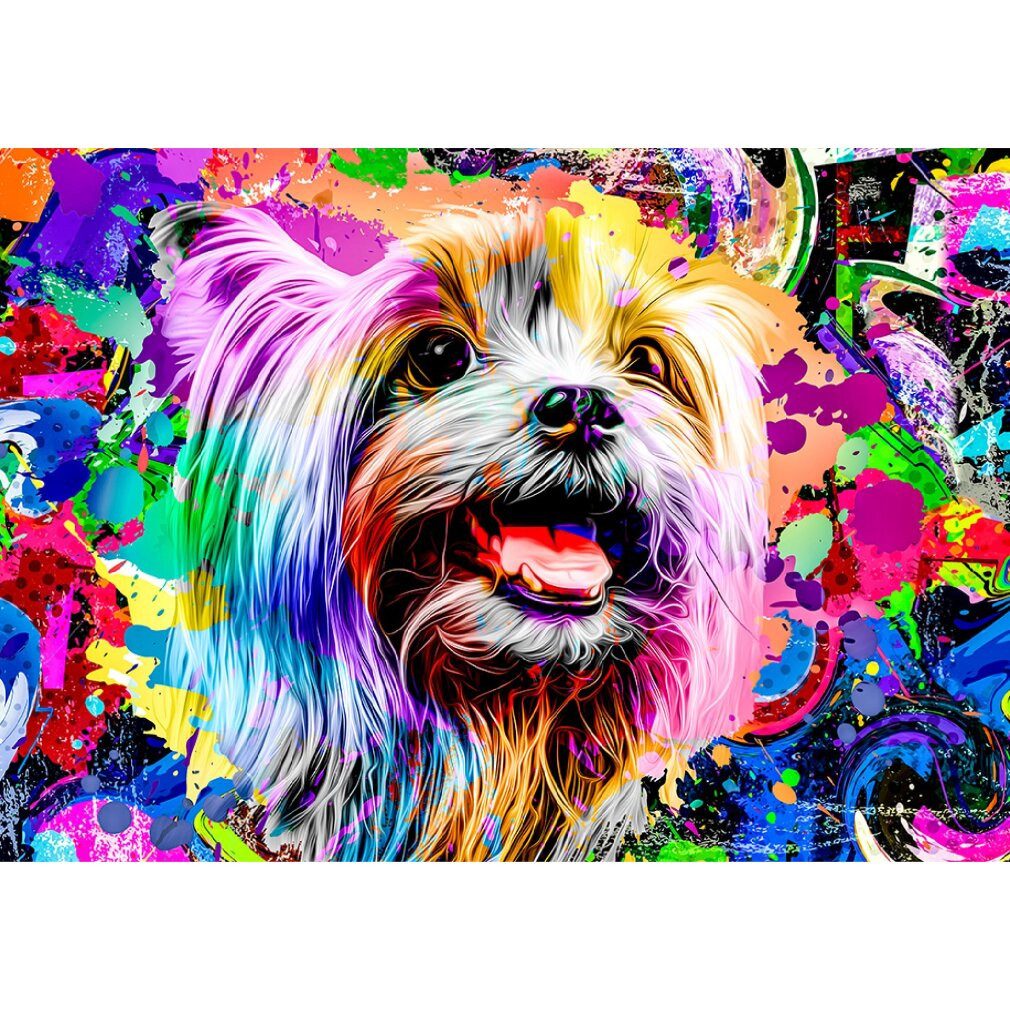 Wooden City Puzzle Holzpuzzle Pop Art Yorkshire Terrier 505 Teile, Puzzleteile