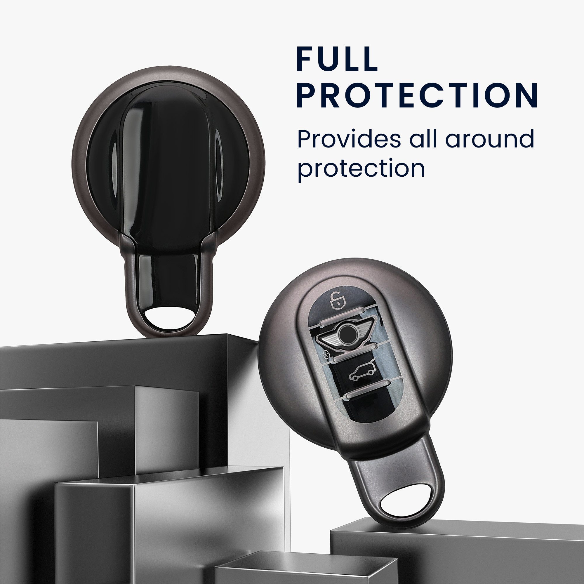 kwmobile Schlüsseltasche Autoschlüssel Hülle für Mini (1-tlg), Schlüsselhülle Silikon Case Schlüssel Cover