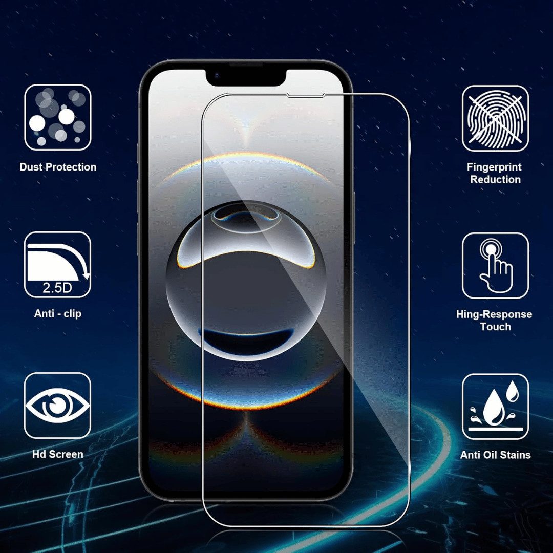 SmartUP Displayschutzglas 2X Schutzglas für Iphone 16e Display Kamera Panzerglas Panzerfolie 9H für iPhone 16e, kompletter Rundumschutz – Bild 2 von 5