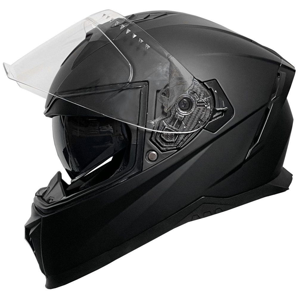 RALLOX Helmets Motorradhelm Integralhelm 69 Helm Rollerhelm Motorradhelm matt schwarz Größe L