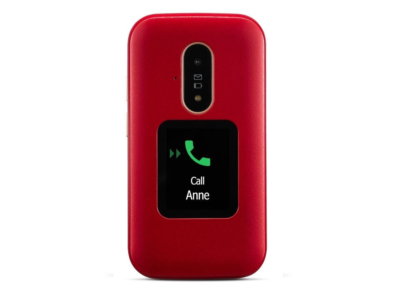 Doro 6880 rot Seniorenhandy (7,11 MP 128 GB Kamera, hörgerätekompatibel) Rückseite, Zoll, Speicherplatz, der cm/2.8 auf Notruftaste 2