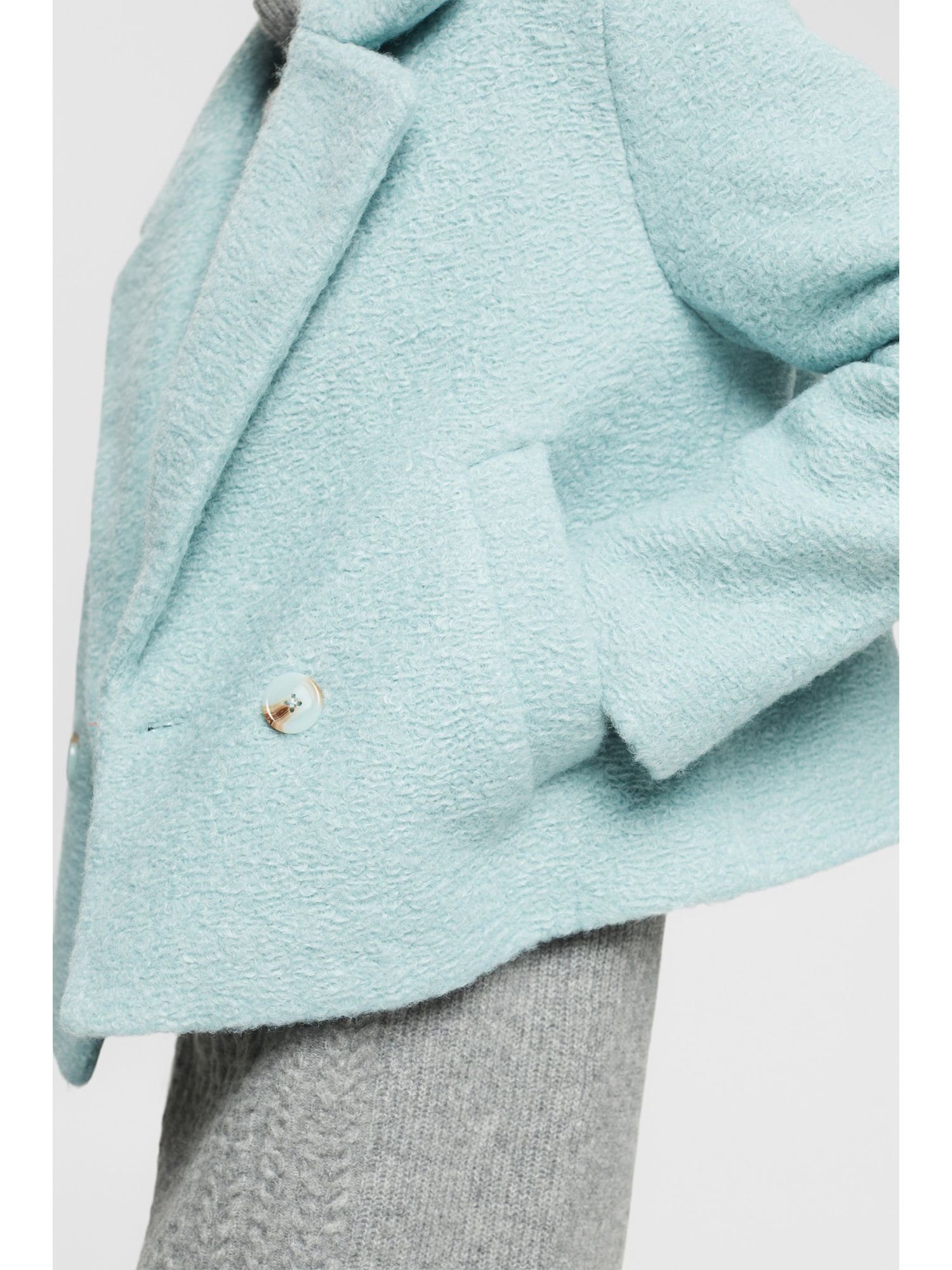 Esprit Collection Outdoorjacke Webstoff-Jacke in Woll-Optik