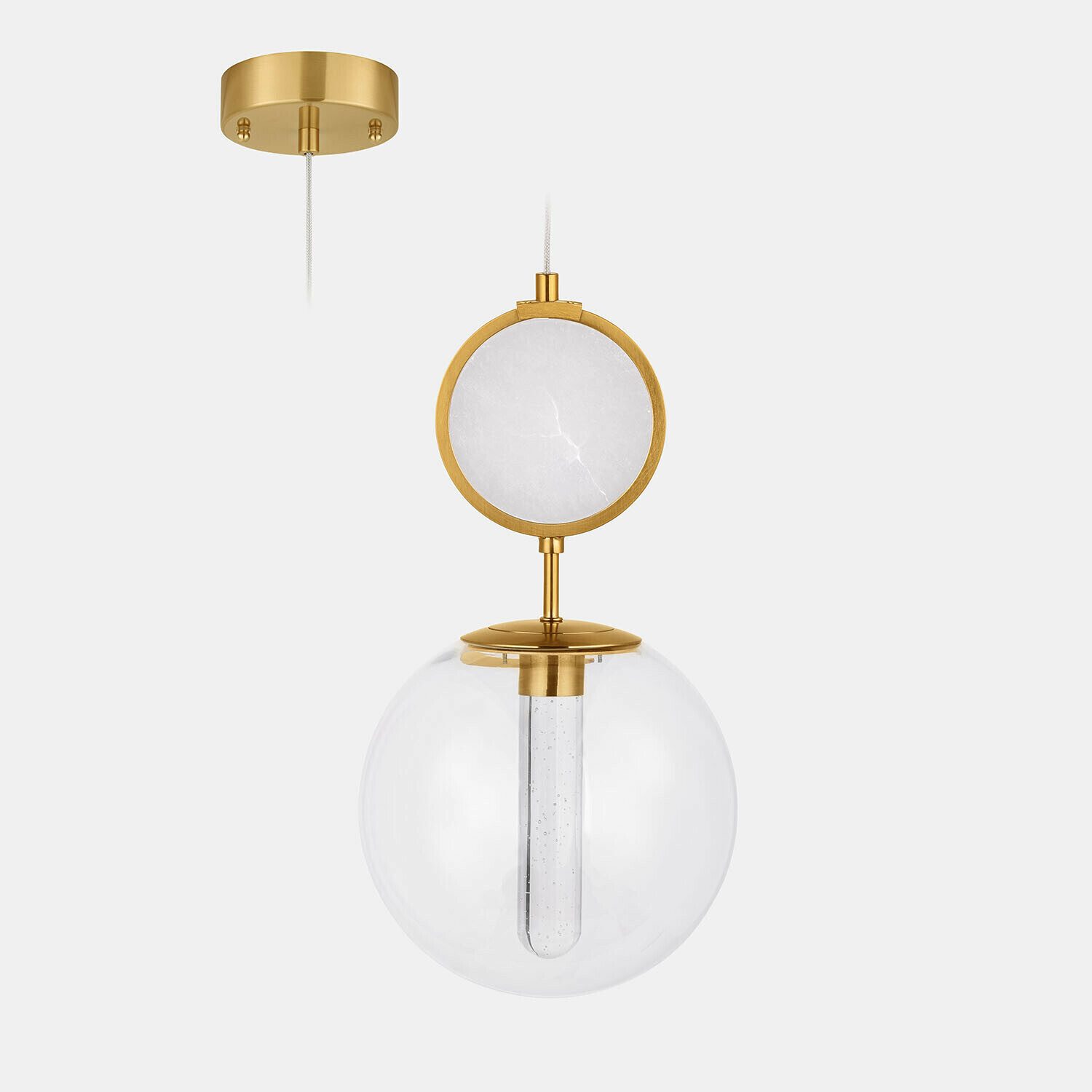 Mirabeau Hängeleuchten LED-Hängelampe Corvane gold/weiß