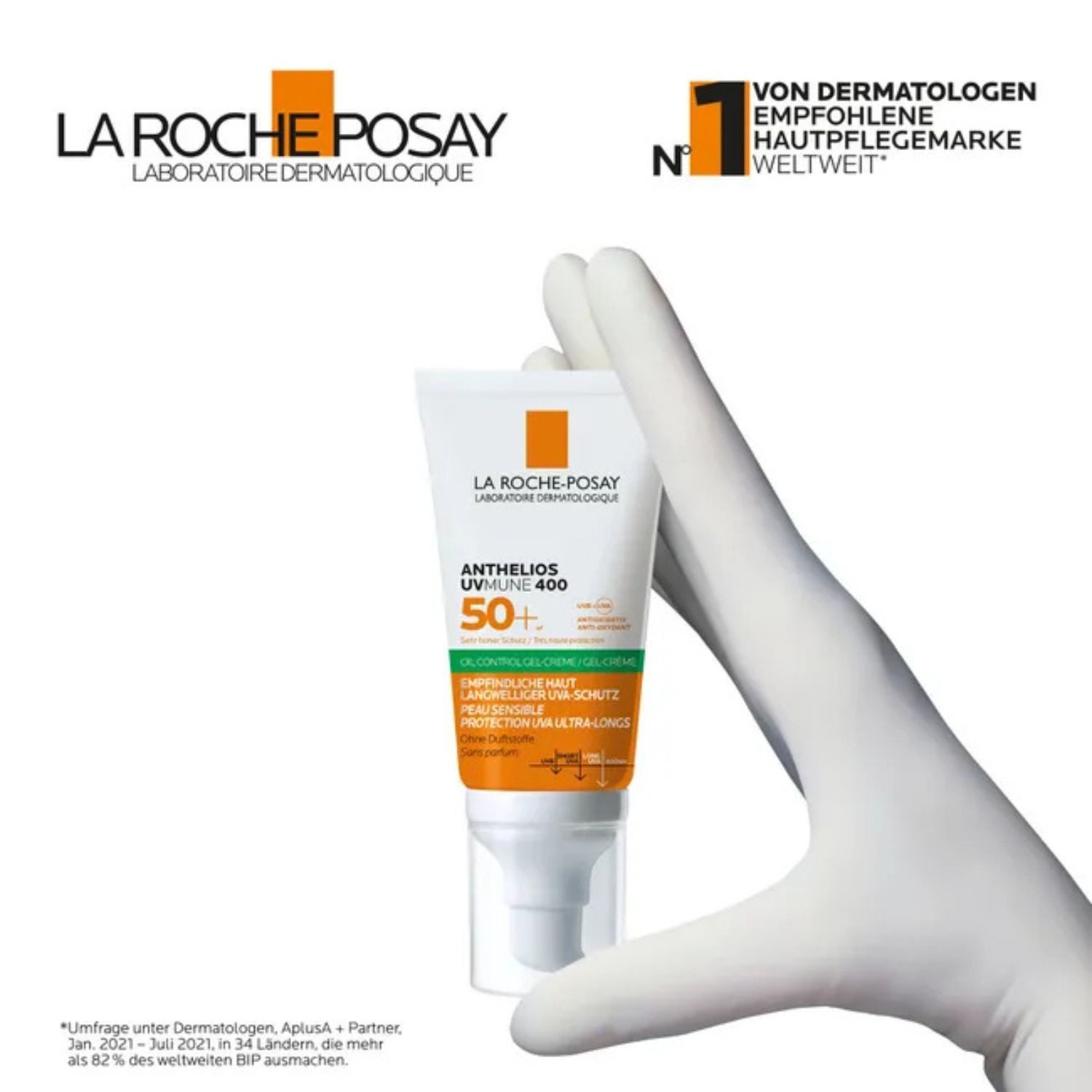 La Roche-Posay Sonnenschutzcreme Anthelios UVMune 400 Oil Control Gel-Creme – Sehr hoher Sonnenschutz, LSF 50+ für empfindliche, ölige Haut –, Mattierender Effe – Bild 2 von 5