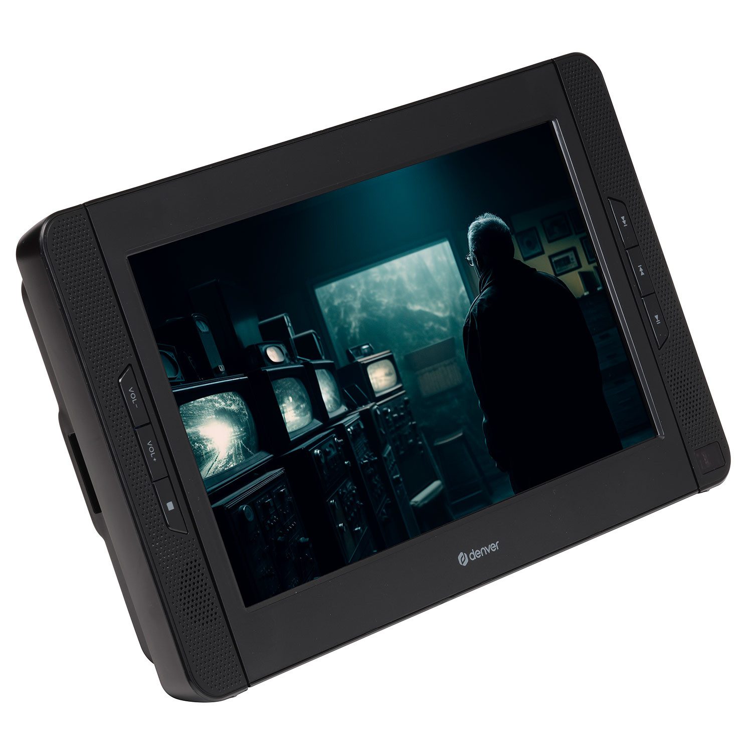 Denver MTW-1098 Portabler DVD-Player (integrierte Lautsprecher, 12 Volt-Betrieb, USB- und SD-Kartenanschluss für vielseitige Medienwiedergabe)