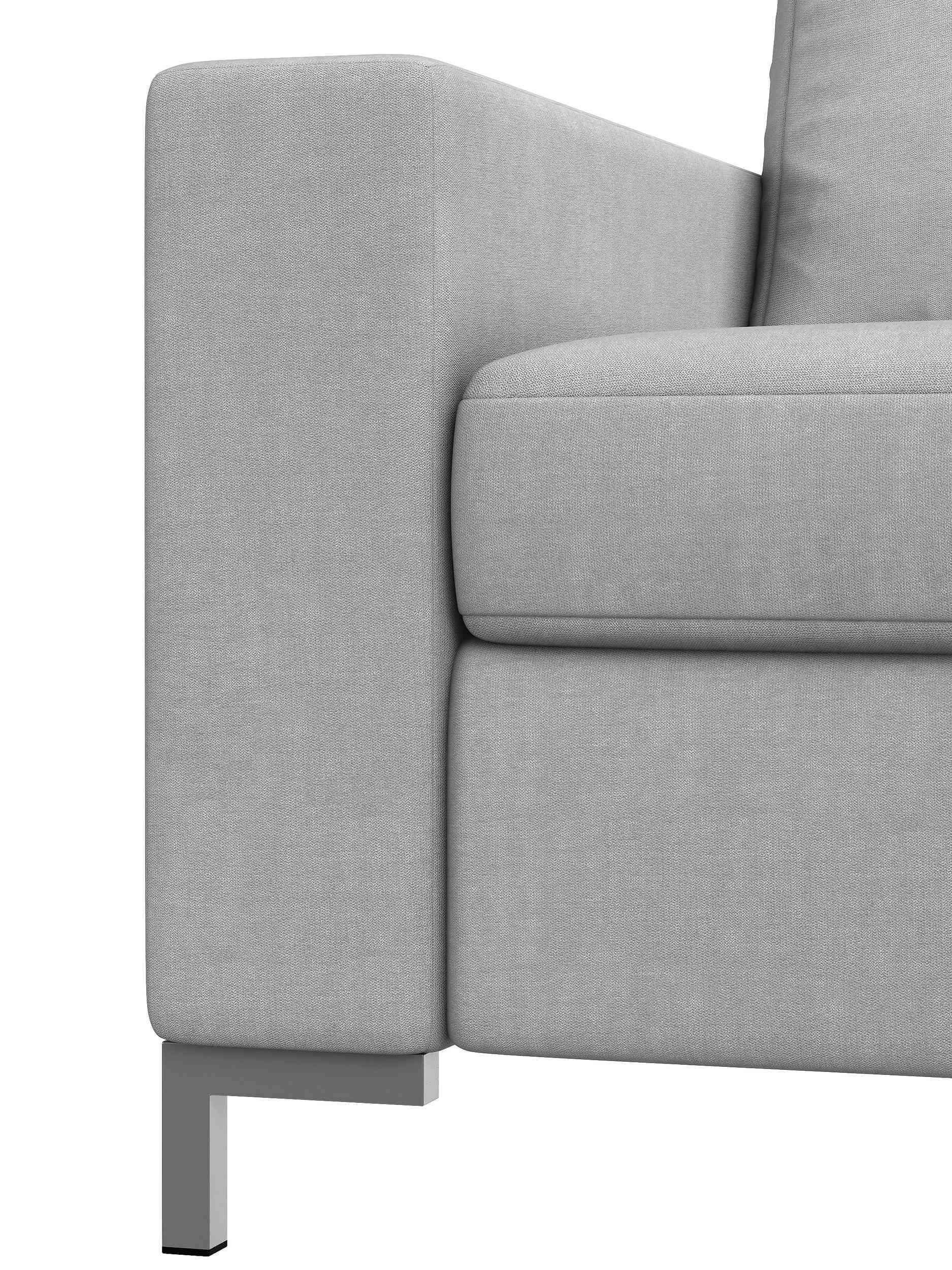 in mit Rückenlehne, Stylefy und Sitzkomfort, 2-Sitzer, made frei Raum Europa Design, im Modern 3-Sitzer Erling, stellbar, Sofa, Armlehnen