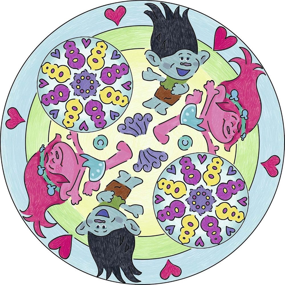 orange : Ravensburger 29902 trolls mandala