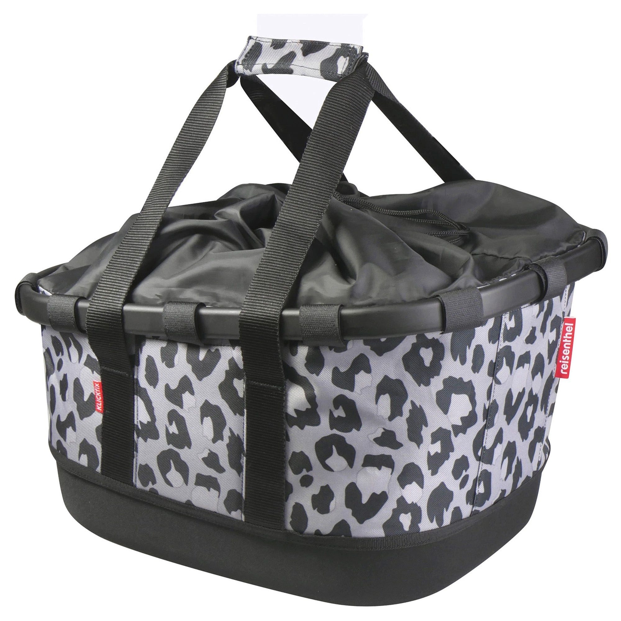 KlickFix Fahrradkorb reisenthel Bikebasket GT 21 - Gepäckträgerkorb (UniKlip 2) (leo nero)