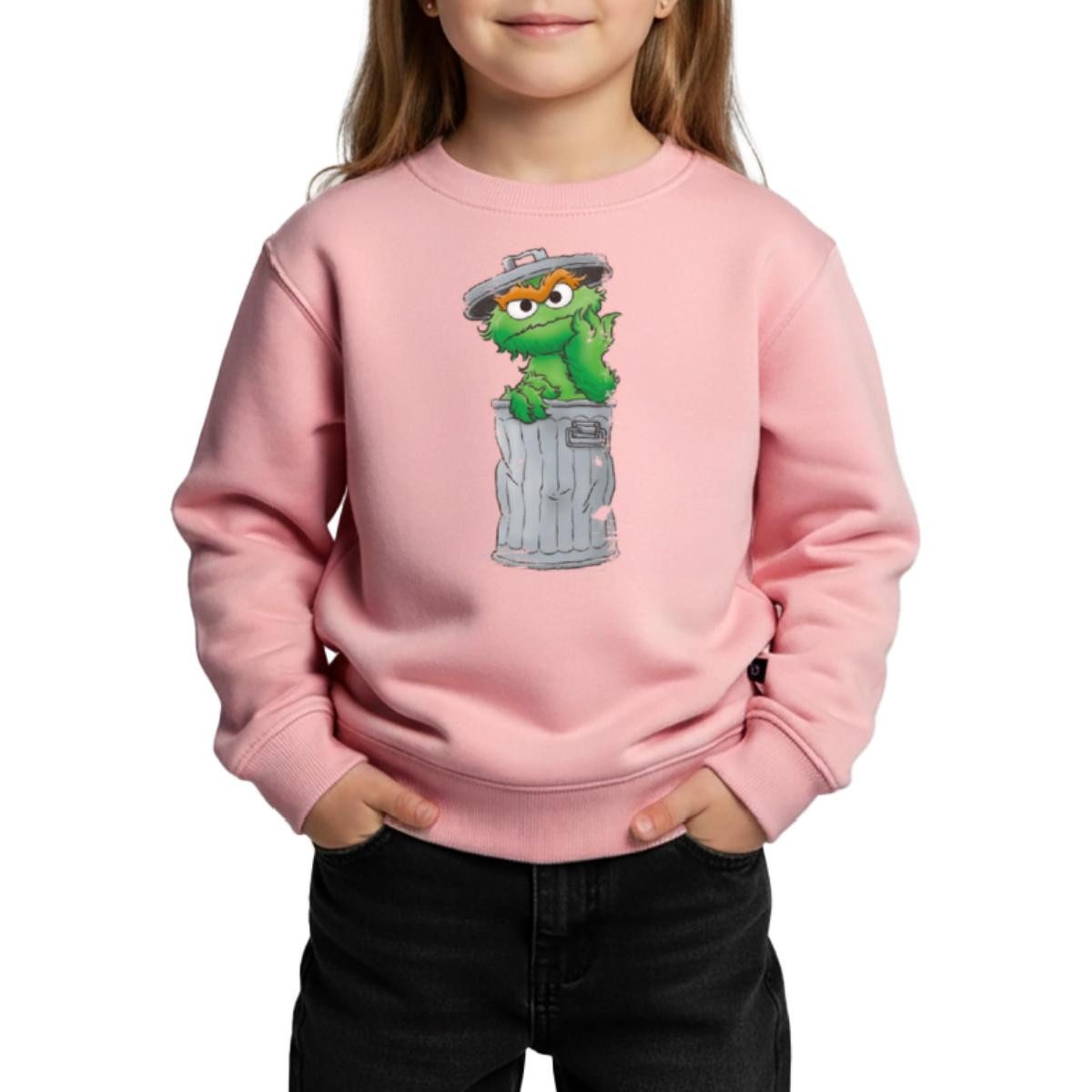 Sweatshirt Sesamstraße Oscar Mülltonne Kinder Premium Pullover