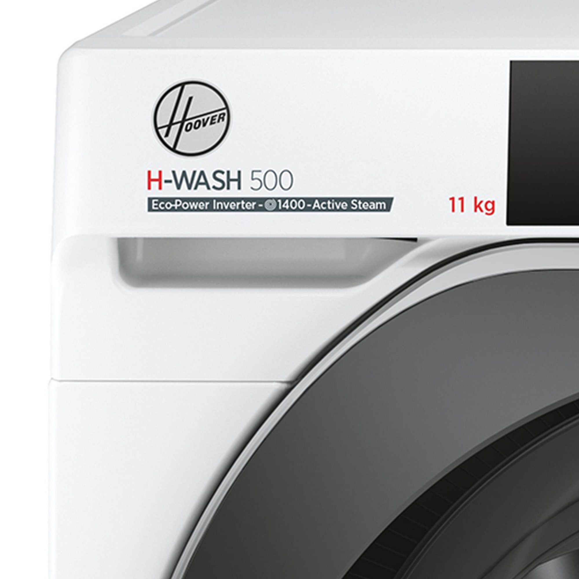 Hoover Waschmaschine HWE 411AMBS/1-S, 11 kg, 1400 U/min, hOn App / Wi-Fi + Bluetooth, Dampf-Funktion, Digitaldisplay
