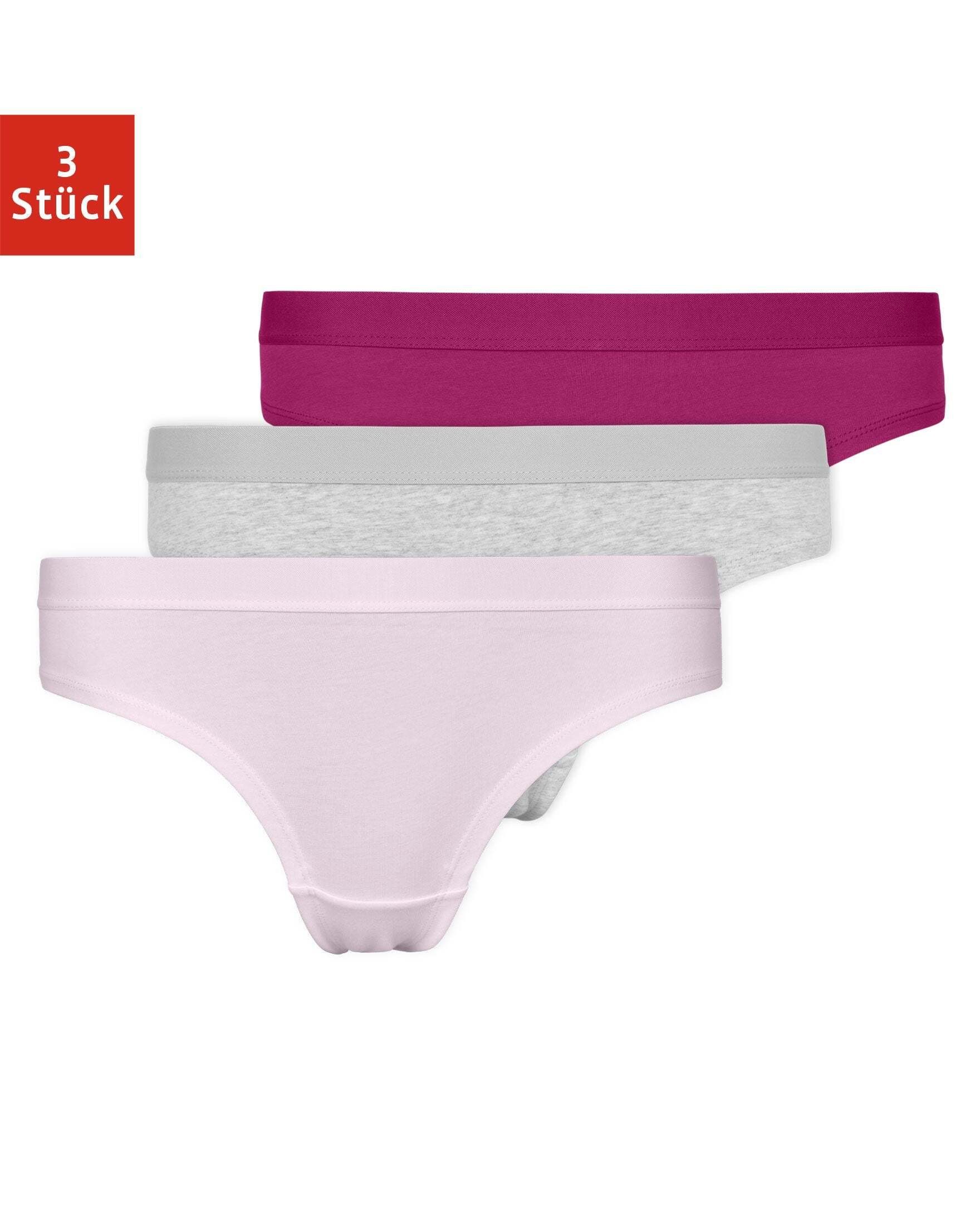 SNOCKS Brasilslip »Unterwäsche Damen Brazilian Slip Unterhosen« (3 Stück)  aus Bio-Baumwolle mit Gummibund online kaufen | OTTO