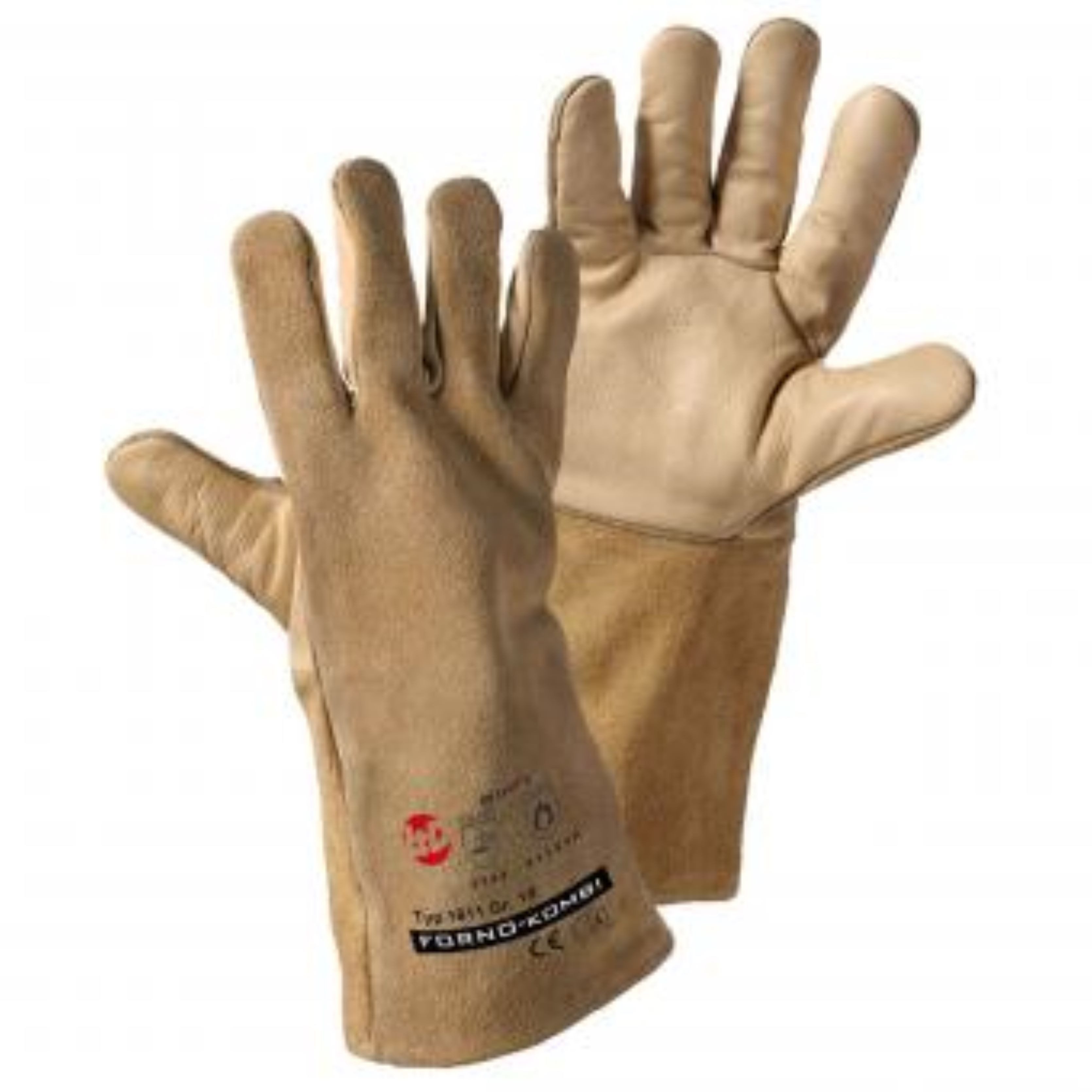 L+D Schweißerhandschuhe FORNO-kombi Schweißer-Handschuh isolierendes Moltonfutter