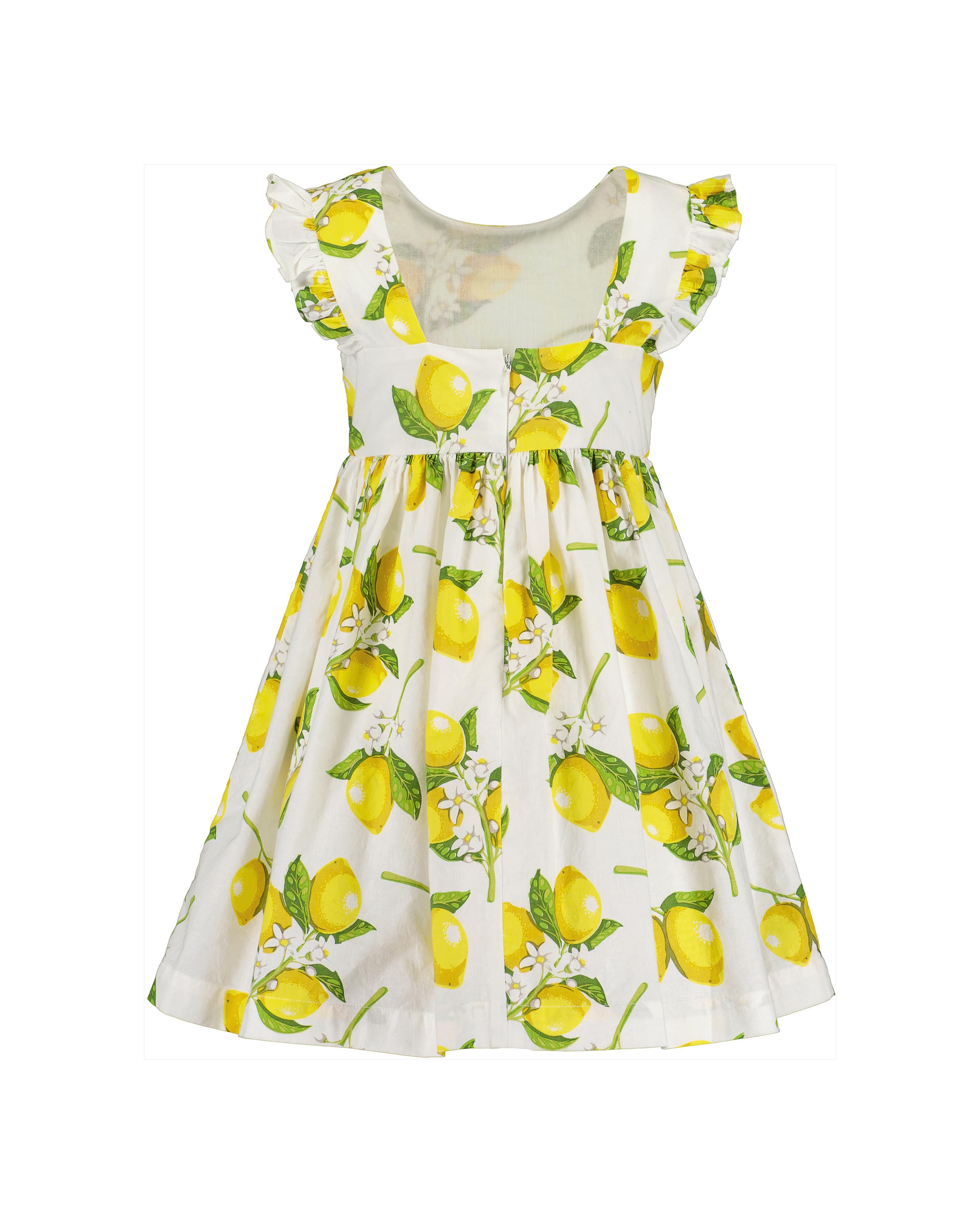 Blue Seven Sommerkleid (1-tlg) mit süßen Flügelärmeln und sommerlichem Alloverdruck