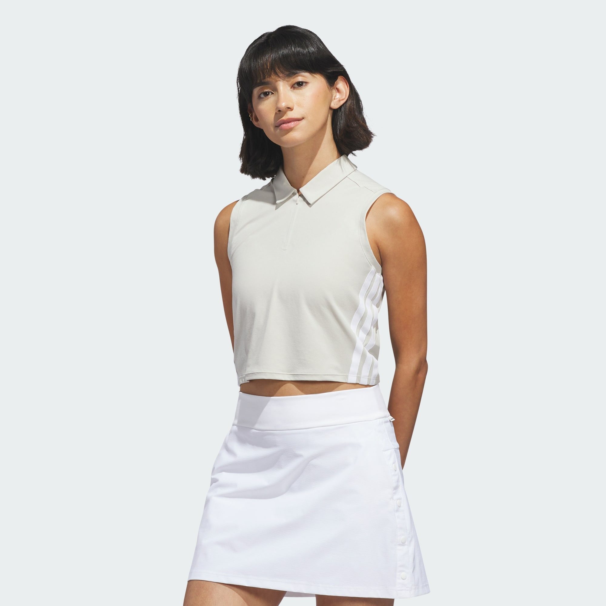 adidas Performance Poloshirt BEYOND THE COURSE CROP TWISTKNIT POLOSHIRT (1-tlg)