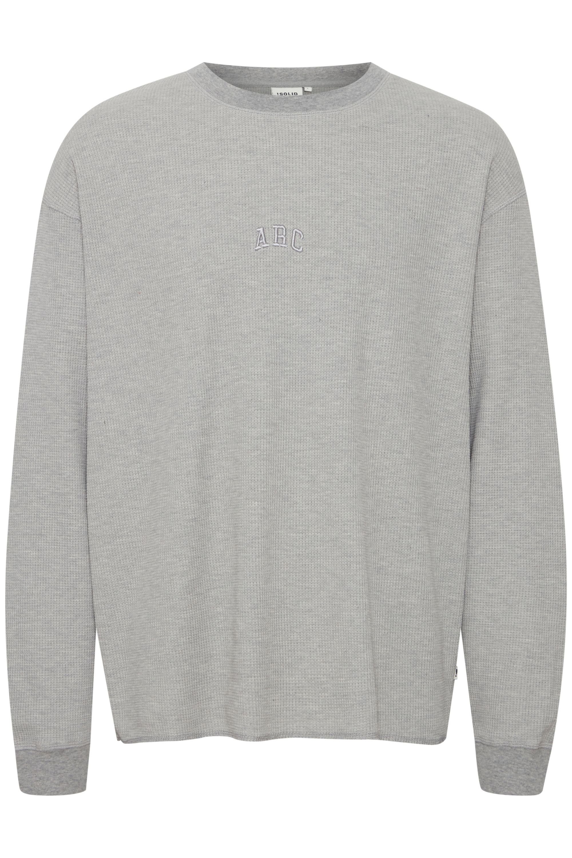 Solid Sweatshirt 21107770 Melange SDFletcher Grey (1541011) - Light
