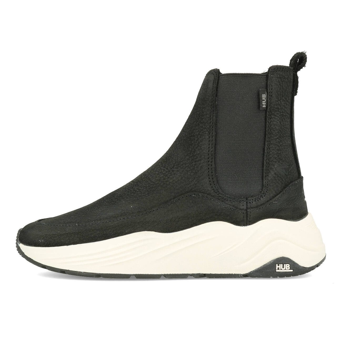 HUB HUB Flow N42 Oiled Nubuck Damen Black Off White Chelseaboots günstig online kaufen