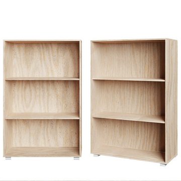 Casaria Bücherregal Vela, 2er Set 3+2 Fächer höhenverstellbare Böden Holz Bücher Ordner