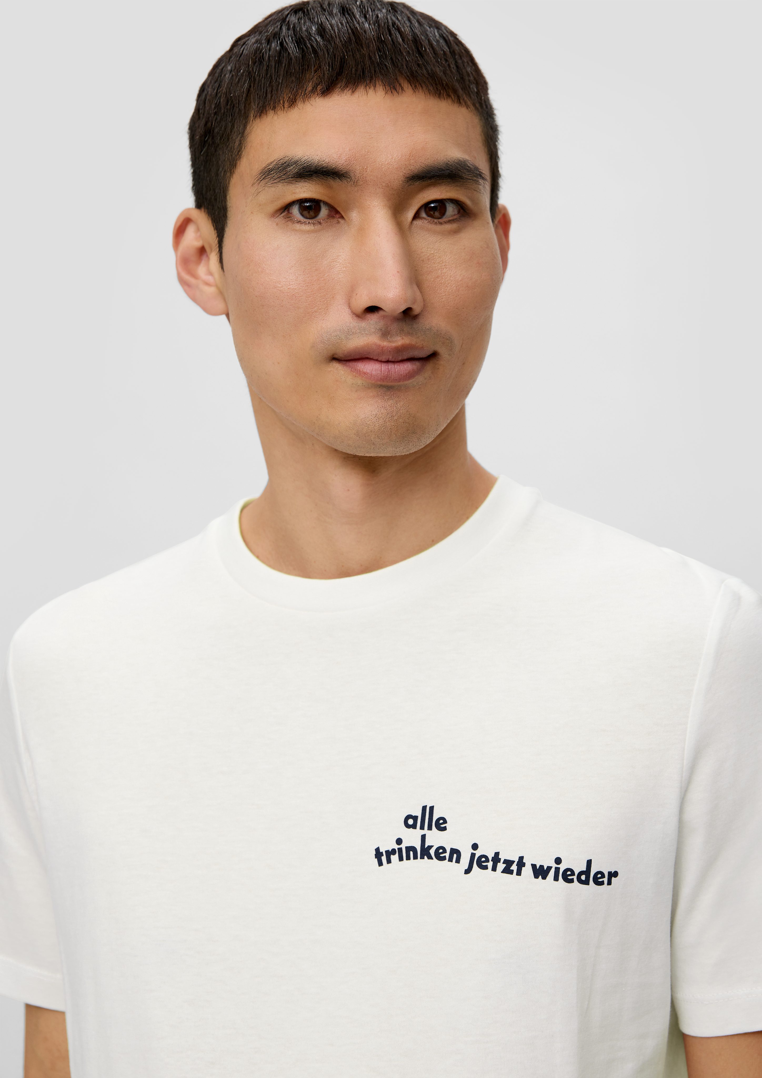 s.Oliver Kurzarmshirt Baumwoll-T-Shirt mit Crew Neck günstig online kaufen