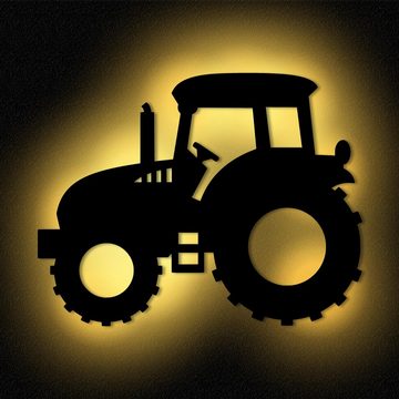 Namofactur LED Nachtlicht Wandlampe Kinderzimmer Kinder Nachtlicht Traktor I MDF Holz, LED fest integriert, Warmweiß