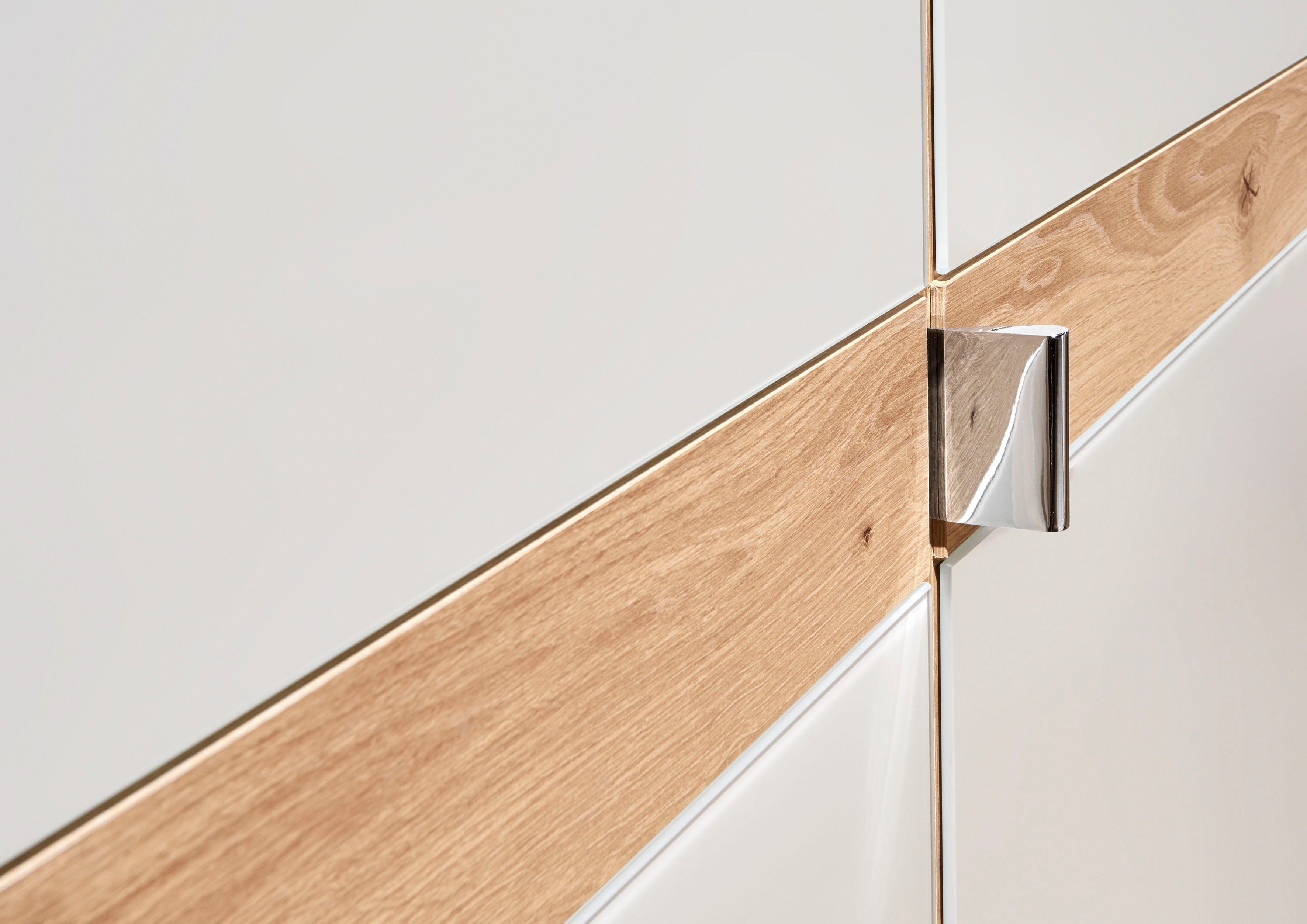 WIEMANN Kleiderschrank Barcelona mit Spiegelfront und schmaler Bauchbinde