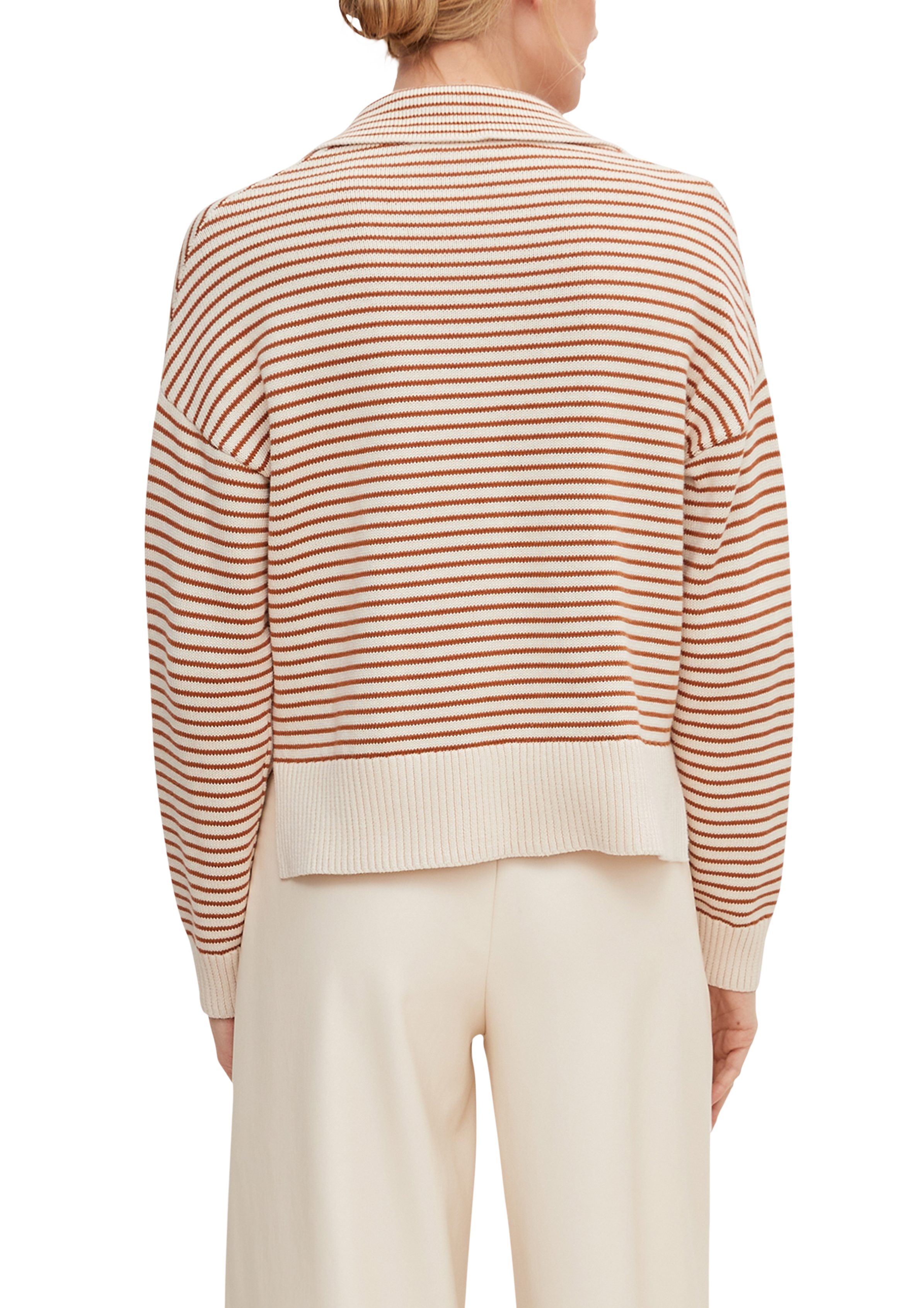 Comma Langarmshirt Pullover small Knit Streifen-Design stripes im