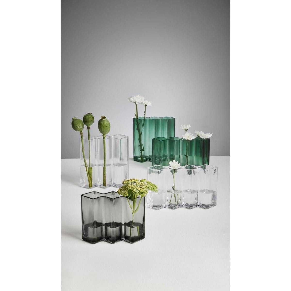 Born in Sweden Dekovase Vase Row Grau (2 Kammern)