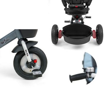 LeNoSa Dreirad 5in1 Deluxe Kinderdreirad • Sitz 360° drehbar • Lufträder, Fünf-Punkt-Sicherheitsgurt • Freilauffunktion • Stahlrahmen