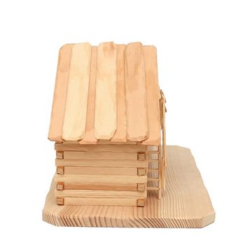 SIGRO Krippen-Zubehör Holz Stall, Natur für Krippenfiguren (Stück, 1 St)