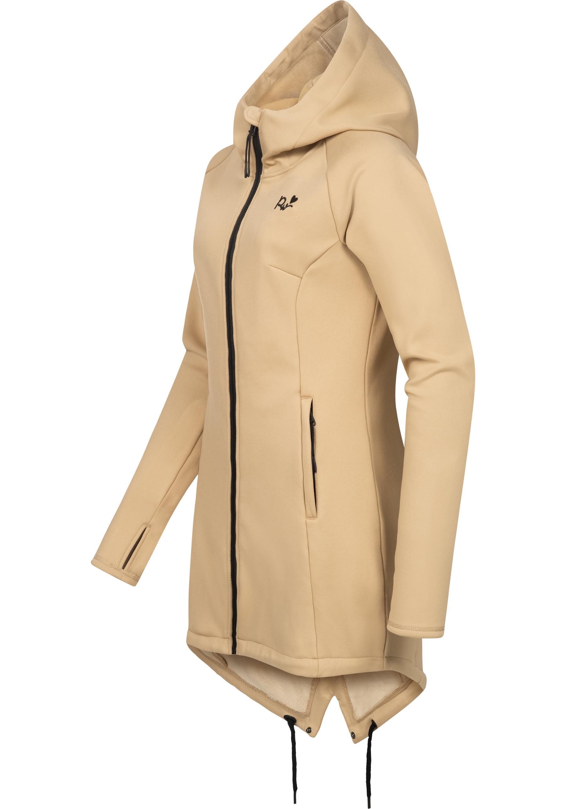 Ragwear Sweatjacke "Wingi", Sportliche Damen Kapuzenjacke mit kuschelig wei günstig online kaufen