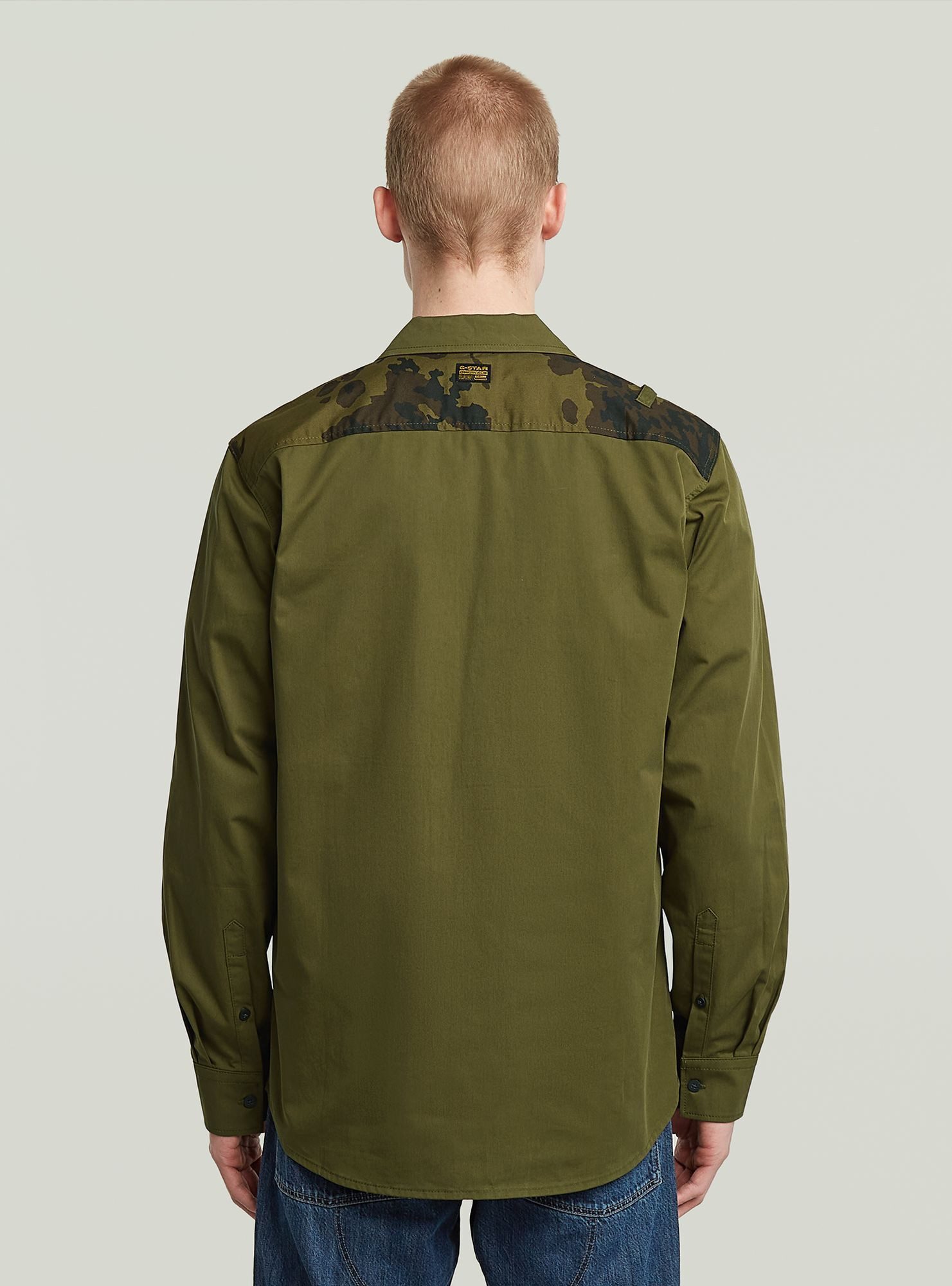 G-STAR Langarmshirt Cargo Pocket Service Regular Shirt