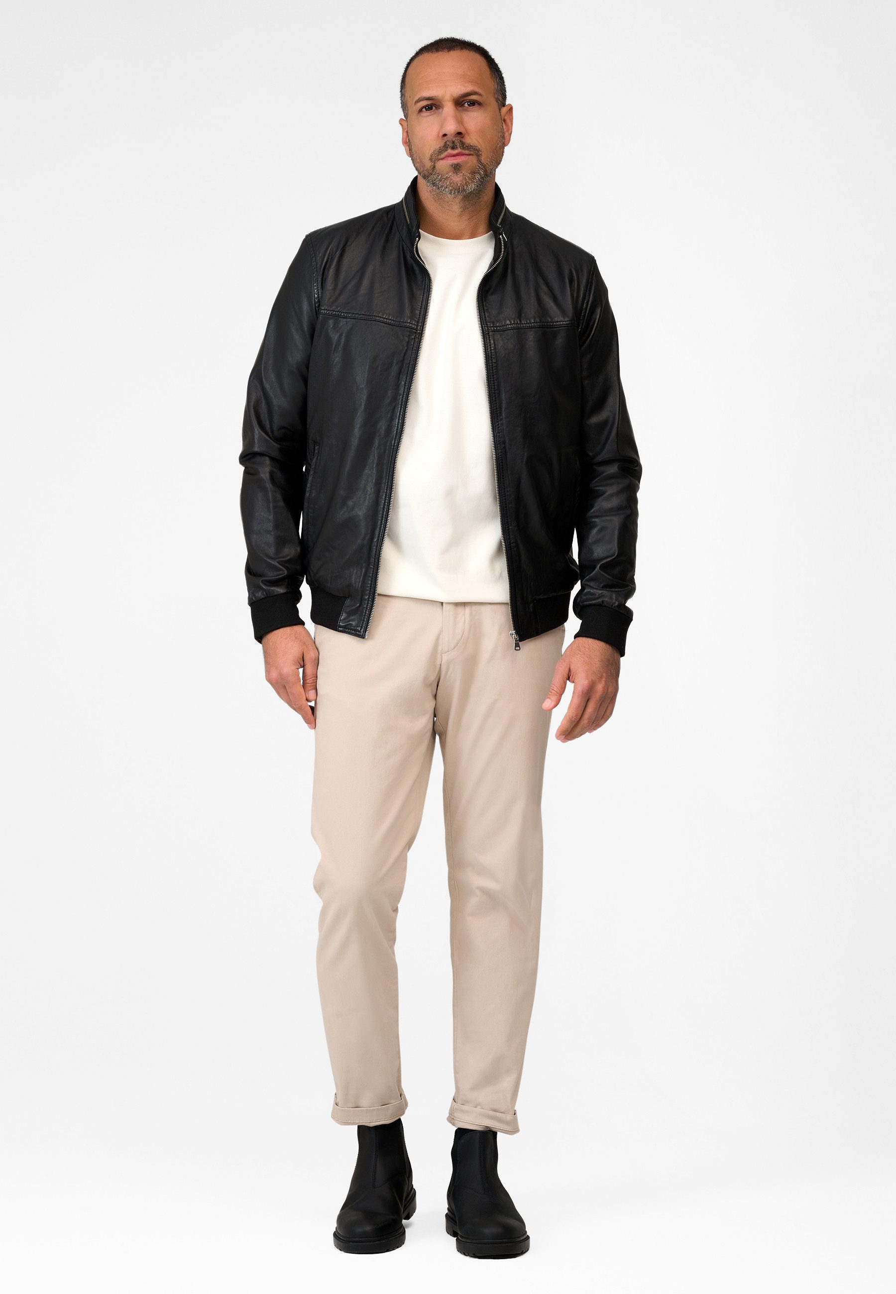 RICANO Lederjacke Martinus Lederjacke im Blouson-Stil mit Stehkragen günstig online kaufen