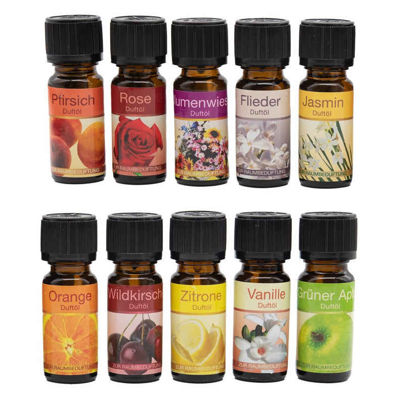 TSB Werk Luftbefeuchter 10x Duftöl Raumduft Raumöl Lampenduft Aromaöle, Raumduftöl, Lampenöl, Duft, Öl, Set