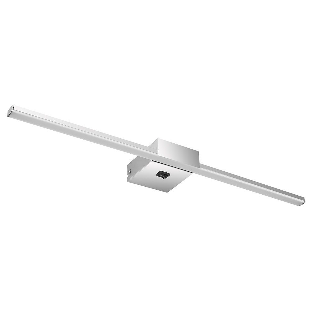 GLOBO LIGHTING LED Wandleuchte, LED-Leuchtmittel fest verbaut, Neutralweiß, LED Wandlampe Spiegelleuchte Badezimmerlampe Metall verchromt B 61,5cm