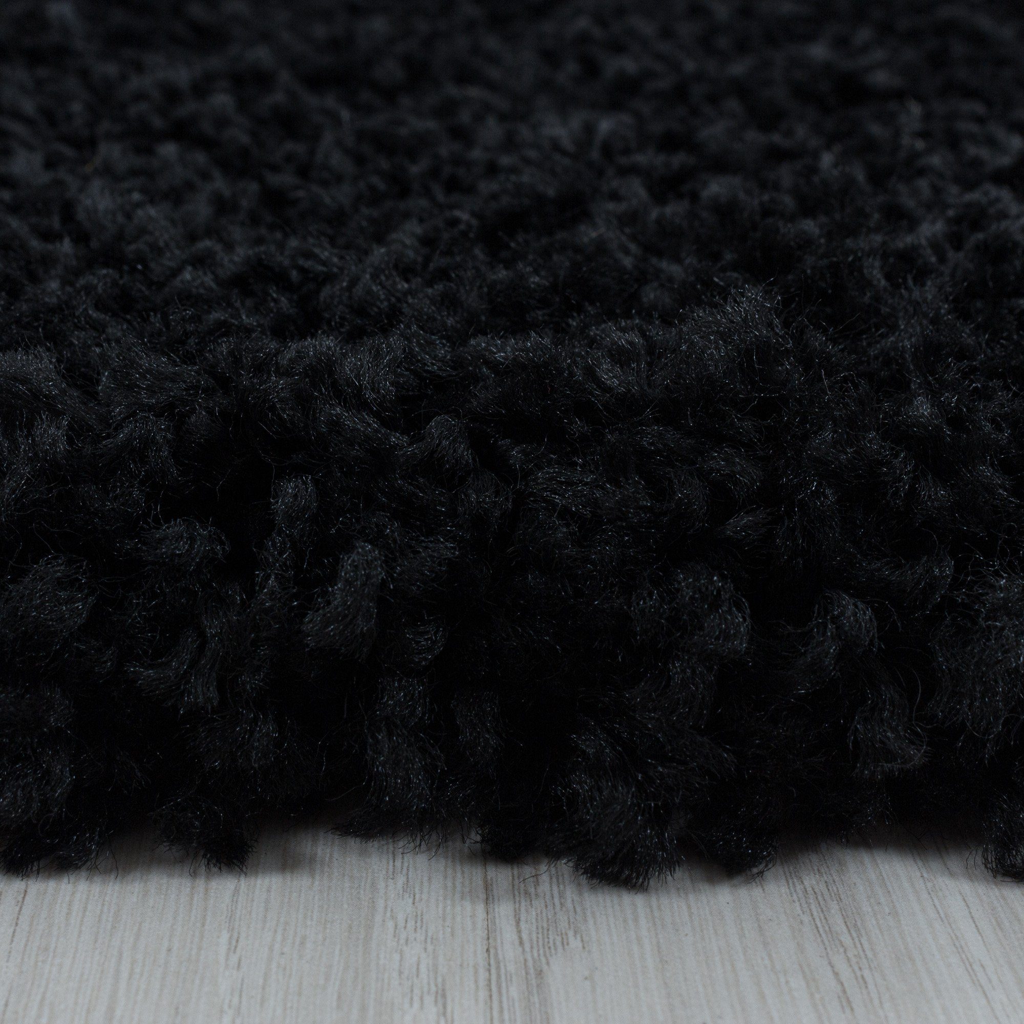 Teppich Teppium, Rund, - Wohnzimmer Unicolor Schwarz mm, Teppich Einfarbig, 30 Höhe: