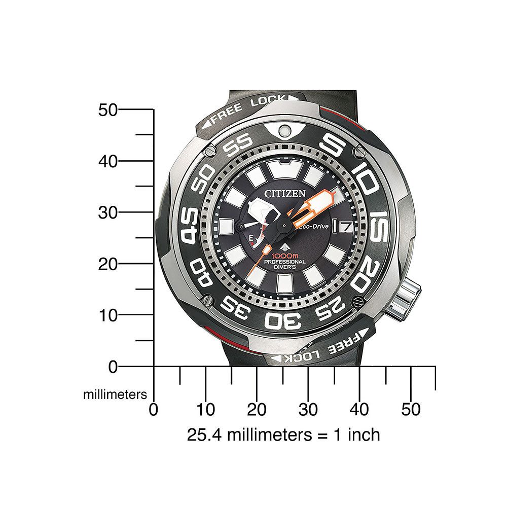 Citizen Taucheruhr Promaster Professional Diver 1000, BN7020-09E, Armbanduhr, Herrenuhr, Solar, bis 100 bar wasserdicht, Saphirglas