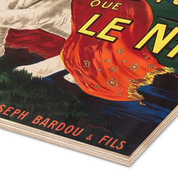 Posterlounge Holzbild Leonetto Cappiello, Ich rauche nur Nil (französisch), Vintage Malerei