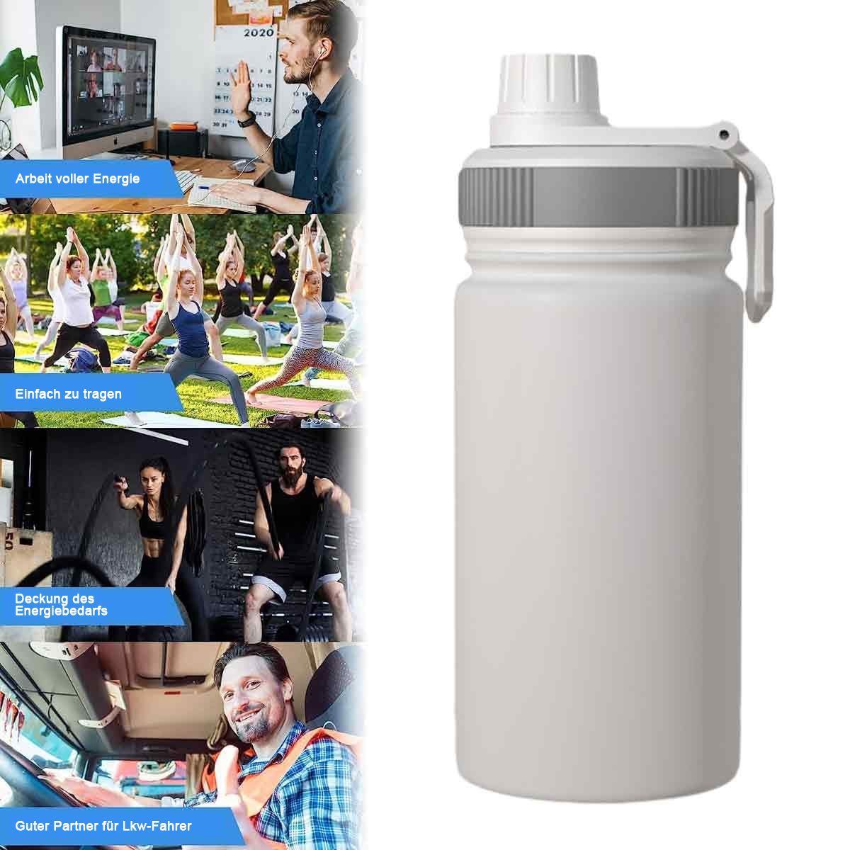 Jormftte Trinkflasche Trinkflasche Edelstahl,Vakuum Isolierte Sport Thermosflasche,für weiß