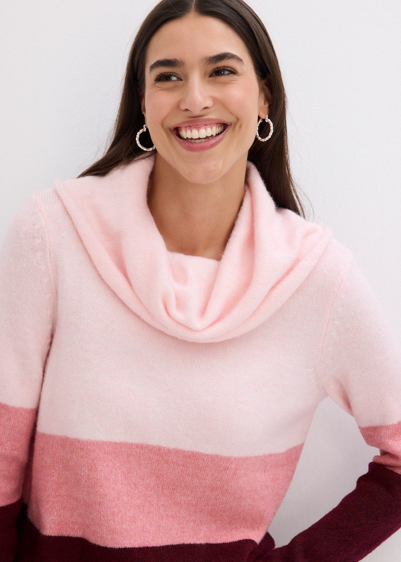bonprix Rollkragenpullover mit Elasthan-Anteil, mit Wasserfallkragen, lockere Passform