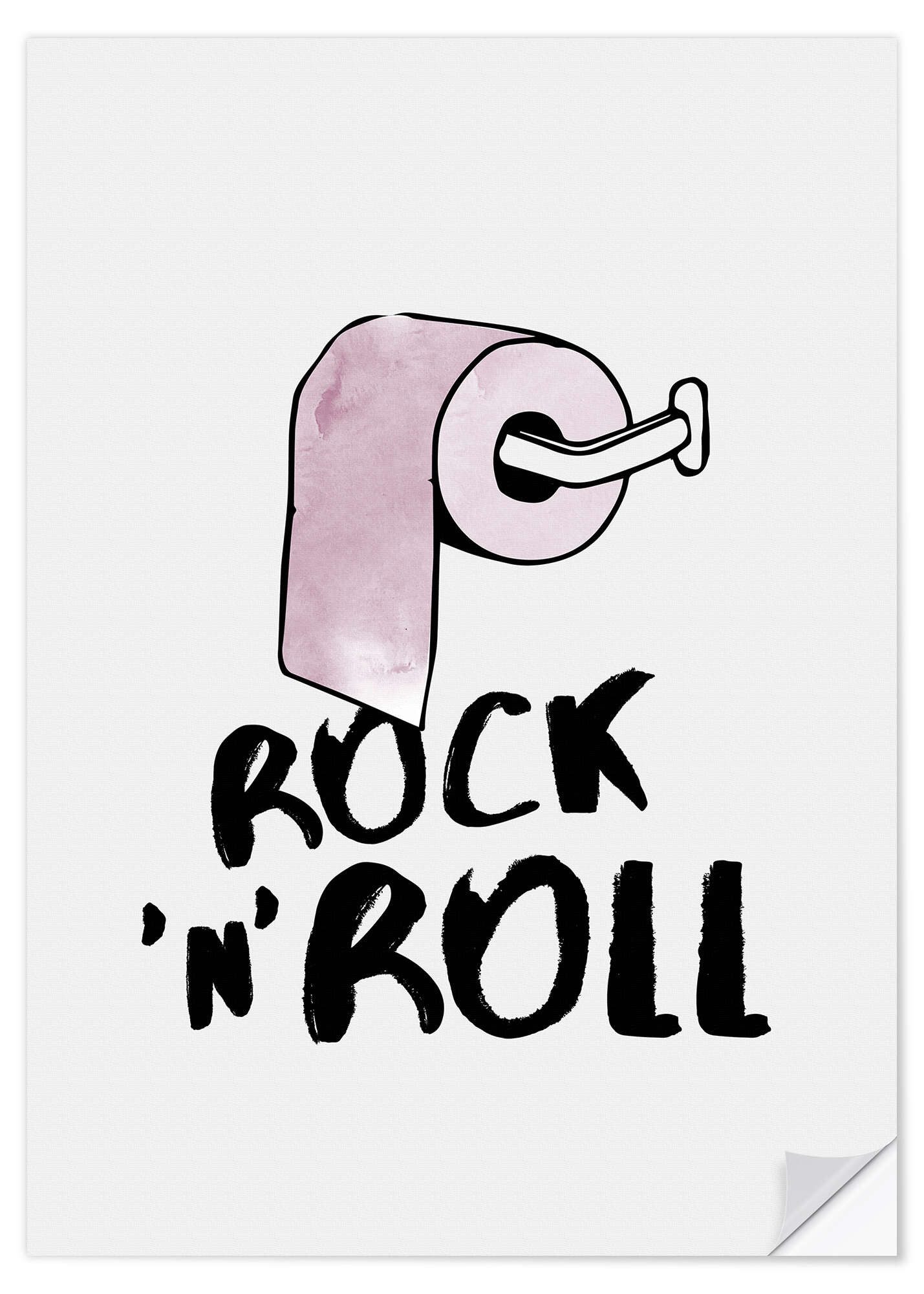 Posterlounge Wandfolie Amy and Kurt, Rock 'n' Roll, Badezimmer Illustration