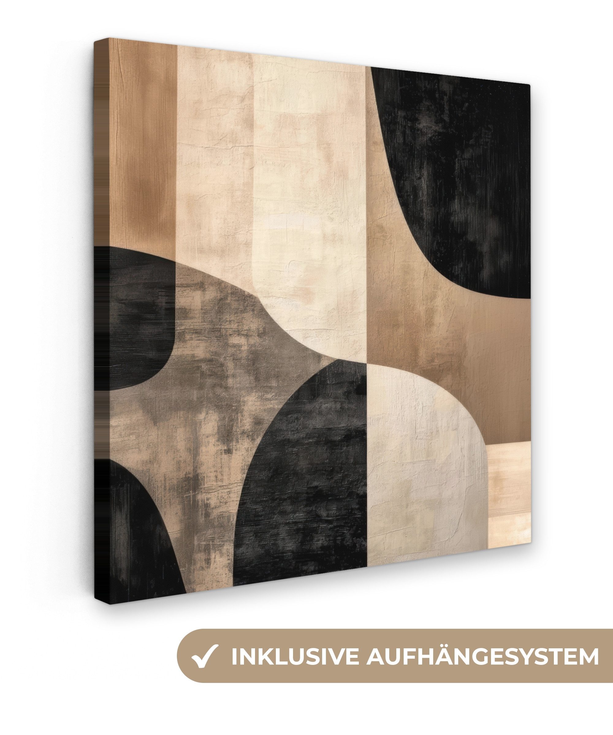 OneMillionCanvasses® Leinwandbild Abstrakt - Flugzeuge - Schwarz - Rund, Fo günstig online kaufen