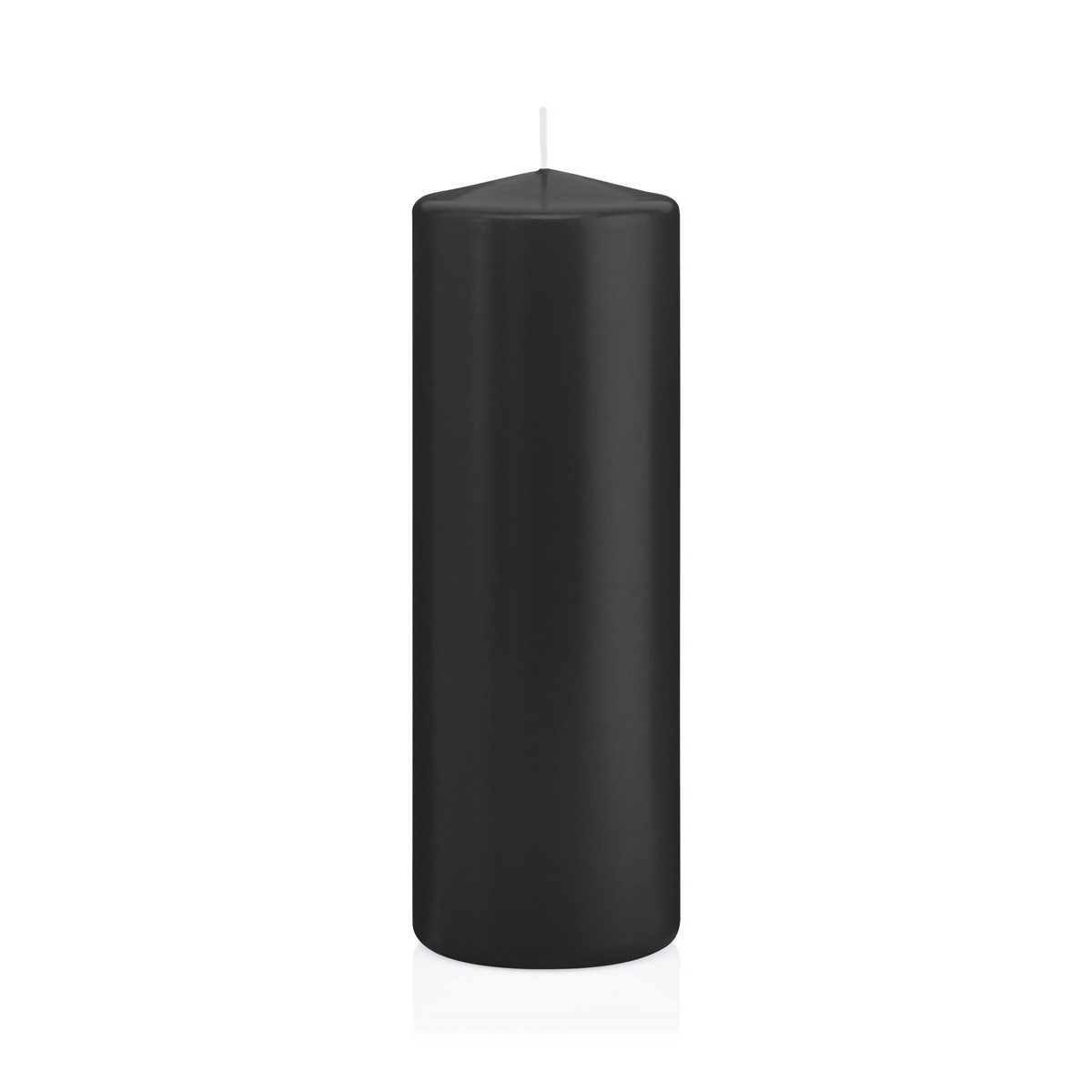 Wiedemann Kerzen Stumpenkerze Stumpenkerzen Schwarz Ø 68 x 200 mm, 12 Stück